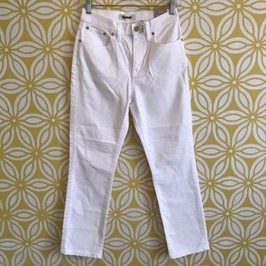 Madewell NWT Cruiser Straight Crop, Pure White, 25